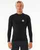 RIPCURL MENS ICON UPF BRUSHED THERMO L/S RASHSHIRT - BLACK