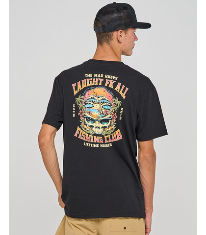 MAD HUEYS CAUGHT FK ALL SKULL S/S TEE - BLACK