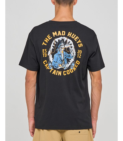 MAD HUEYS CAPTAIN COOKED JAWS S/S TEE - BLACK