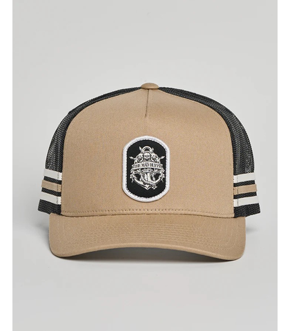 MAD HUEYS TRIPLE ANCHOR TWILL CAP - TAN