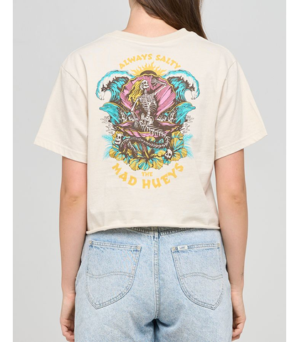 MAD HUEYS LADIES ALWAYS SALTY TEE - STONE