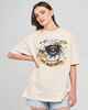 MAD HUEYS LADIES FKD IF I KNOW OVERSIZE TEE - STONE