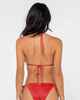 RUSTY LADIES SHIMMY MULT TIE WAY BIKINI TOP - RED
