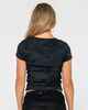 RUSTY LADIES LAVIGNE SCOOP NECK TEE - WASHED BLACK