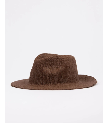 RUSTY MENS DEAN CRUSHABLE STRAW HAT - CHOCOLATE