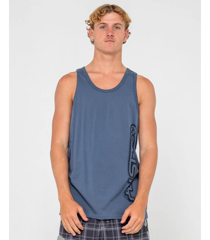 RUSTY MENS NETWORK ERROR TANK - CHINA BLUE