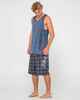 RUSTY MENS NETWORK ERROR TANK - CHINA BLUE
