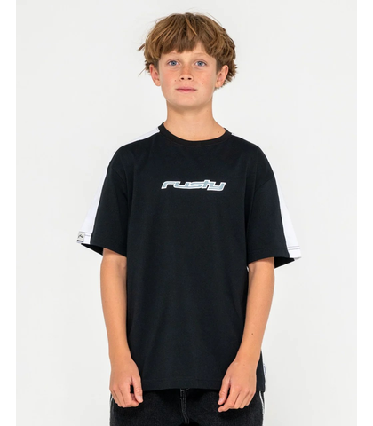 RUSTY BOYS 2K SING S/S TEE - BLACK