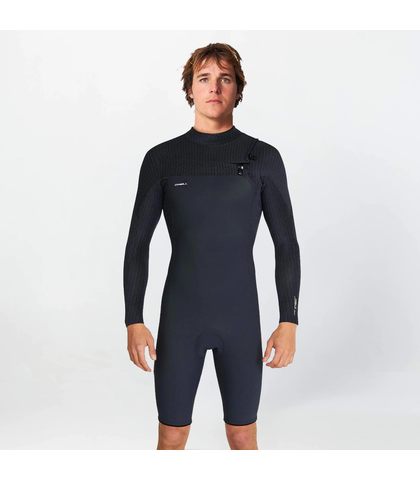 O'NEILL MENS 2MM HYPREFREAK L/S CHESTZIP SPRINGSUIT - BLACK