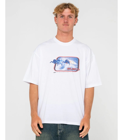 RUSTY MENS TIDAL KOMBAT S/S TEE - WHITE