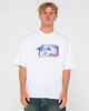 RUSTY MENS TIDAL KOMBAT S/S TEE - WHITE
