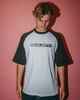 RUSTY MENS BUBBLE RAGLAN S/S TEE - WHITE