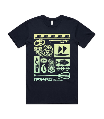 NGARU TOA ICON TEE - NAVY