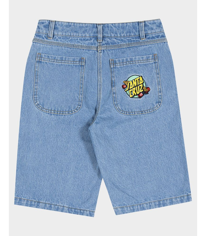 SANTA CRUZ BOYS SUMMER 76 JEAN SJORTS - MID BLUE