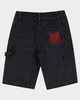 SANTA CRUZ BOYS CROSSBONE DOT MONO JEAN SHORTS - WASHED BLACK