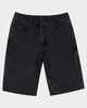 SANTA CRUZ BOYS CROSSBONE DOT MONO JEAN SHORTS - WASHED BLACK