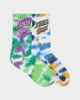 SANTA CRUZ BOYS STACK STRIP CREW SOCK 2 PACK - BLUE TIEDYE