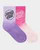 SANTA CRUZ GIRLS OPUS DOT MID SOCK 2 PACK - LAVENDER TIEDYE