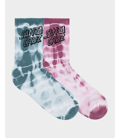 SANTA CRUZ LADIES STACK STRIP MID SOCK 2 PACK - VINTAGE BLUE DUS