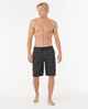 RIPCURL MENS SHOCK WAVE EASYFIT BOARDSHORT - BLACK