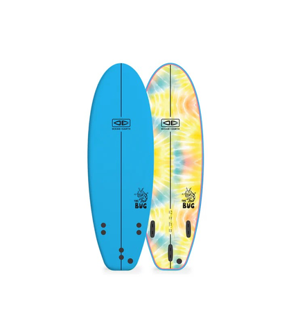 O&E BUG SOFTTOP SURFBOARD - 5'6 BLUE