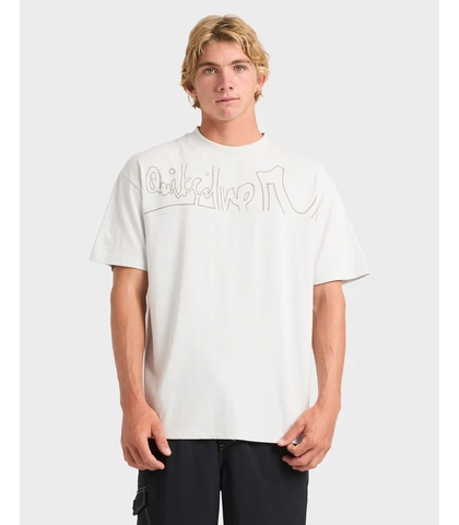 QUIKSILVER MENS TOP LINE TEE - GREY VIOLET