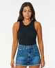 RIPCURL LADIES CLASSIC RIBBED TANK - BLACK