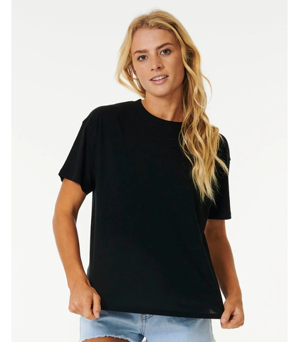 RIPCURL LADIES CLASSIC RELAX TEE - BLACK