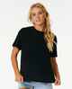 RIPCURL LADIES CLASSIC RELAX TEE - BLACK