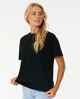 RIPCURL LADIES CLASSIC RELAX TEE - BLACK