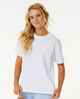 RIPCURL LADIES CLASSIC RELAXED TEE - OPTIC WHITE