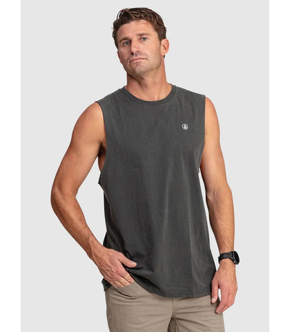 VOLCOM MENS WASH MUSCLE TEE - BLACK