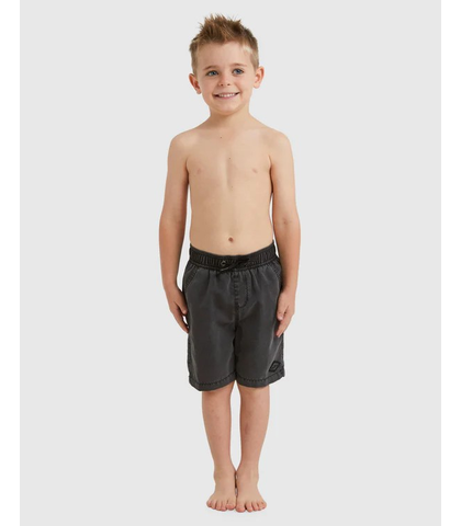 BILLABONG GROMS ALL DAY OVERDYE LAYBACK BOARDSHORT - WASHED BLACK