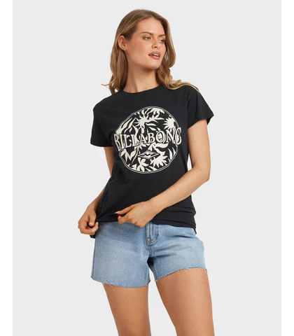 BILLABONG LADIES FORMULA TEE - BLACK / WHITE