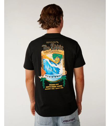 RIPCURL MENS EWG POSTER ART TEE - BLACK