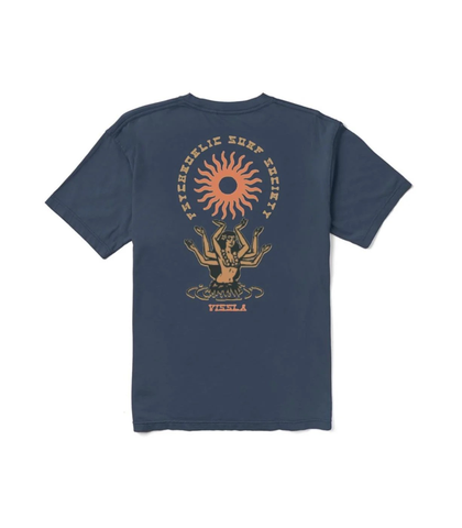 VISSLA MENS HULA HANDS ORGANIC S/S TEE - DARK NAVY