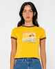 RUSTY LADIES LA CABANA CONTRAST RINGER MINI TEE 