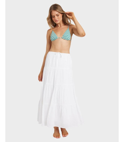 BILLABONG LADIES HIGH TIDES MAXI SKIRT - WHITE