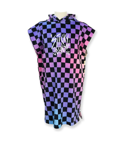 STICKY JOHNSON GRADIENT CHECKER HOODY TOWEL 
