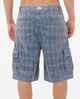 RIPCURL MENS CORD CHECK CARGO SHORT - BLUEFIN