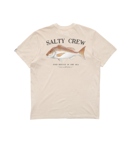SALTY CREW MENS SNAPPER S/S TEE - PIGMENT SAND