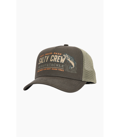 SALTY CREW LIVE BAIT RETRO TRUCKER CAP - COAL
