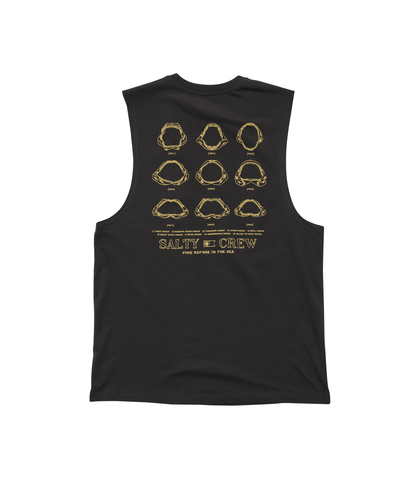 SALTY CREW MENS JAWBONE MUSCLE - VINTAGE BLACK