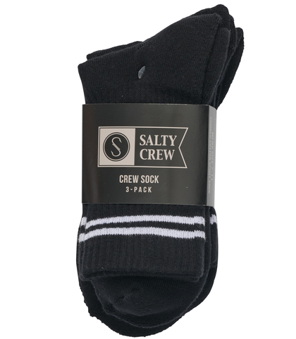 SALTY CREW MENS APLHA SOCK 3 PACK - BLACK