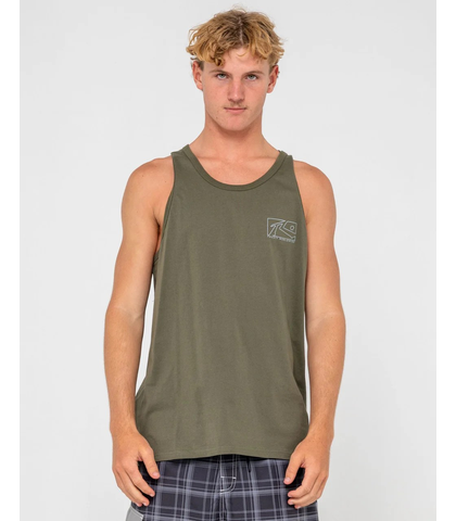 RUSTY MENS BOXED OUT TANK - SAVANA