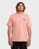 BILLABONG MENS CRAYON WAVE PREMIUM S/S TEE - PEACH