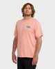 BILLABONG MENS CRAYON WAVE PREMIUM S/S TEE - PEACH