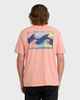 BILLABONG MENS CRAYON WAVE PREMIUM S/S TEE - PEACH