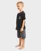 BILLABONG GROMS CRAYON WAVE S/S TEE - WASHED BLACK
