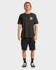 BILLABONG MENS CRAYON WAVE PERMIUM S/S TEE - WASHED BLACK